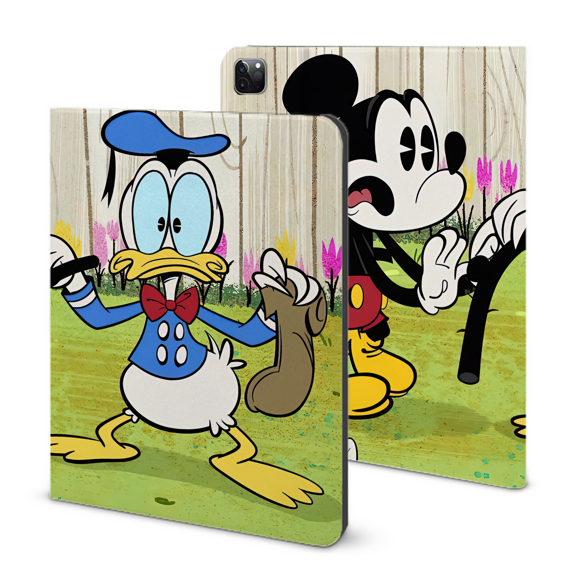 （画像用） ミッキーマウス Mickey Mouse IPad ケース ブック型 PUレザー TPU 耐衝撃 軽量 薄型 ペン収納なし 全面保護 IPad 各モデル対応